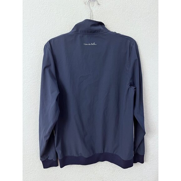 Travis Mathew’s golf navy & grey striped full zip jacket mens size medium - Picture 2 of 7